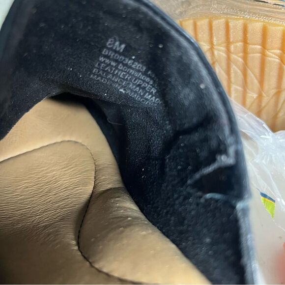 BORN Natalie Black Leather Clog Comfort Shoes Wedge Platform Womens Size 8 M - Picture 9 of 10